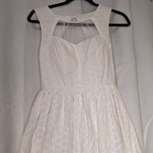 NWT City Triangles vintage cute aline white summer dress with petticoat